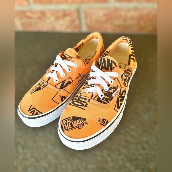 VANS Era Off the Wall Logo Mix Tangerine/Black Sneakers Mens 6 Womens 7.5 - Picture 13 of 15